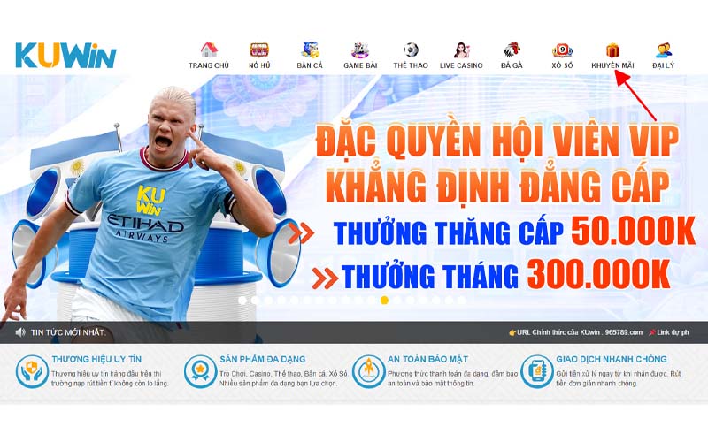 Hướng dẫn cách nhận khuyến mãi kuwin